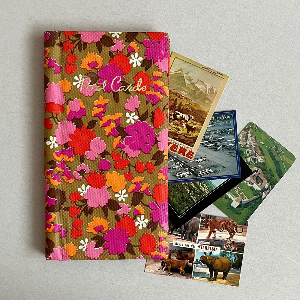 Vintage Floral Postcard Holder